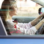 Personalised Witch Hat Cartoon Character Weatherproof Car Sticker with Name and Text Halloween Birthday Gift for Women