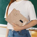 Personlig tegneserie lærernavn Emne PU lær A5 notatbok med oppbevaringslomme og linjerte sider Lærerens dag påskjønnelse gave til lærer 6