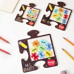Magnete personalizzato per il frigorifero con puzzle di mele a forma di matita Compleanno Apprezzamento Regalo di ritorno a scuola per gli insegnanti
