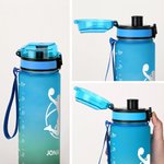 Personalized Basketball Football Sports 32 oz Motivational Sport Water Bottle with Time Marker and Name Game Day Birthday Gift for Ball Sports Lover