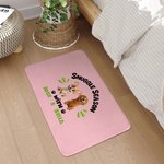 Personalised 1-3 Cute 3D Cartoon Dogs Durable Non-Slip Doormat with Name and Title Birthday Adoption Anniversary Gift for Dog Moms Pet Lovers