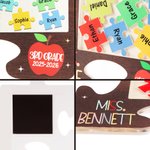 Magnete personalizzato per il frigorifero con puzzle di mele a forma di matita Compleanno Apprezzamento Regalo di ritorno a scuola per gli insegnanti