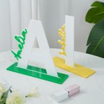 Personalised Multicolour Name Initial Acrylic Earring Holder with Base Earring Display Desktop Decor Birthday Holiday Gift for Women