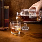 Personalisierte Vintage Football Thema Whiskey Dekanter mit eingraviertem Namen Bar Zubehör Jahrestag Geburtstag Geschenk für Whiskey Liquor Liebhaber