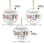 Personalizzato Infermiere Acrilico Vetro Ceramica Appeso Ornamento con Nome e Anno Decorazione Albero Regalo di Natale Apprezzamento per il Personale Medico