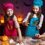 Spersonalizowany fartuch dla kucharza z imieniem i inicjałami do codziennego użytku Prezent na Halloween dla dzieci