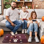 Personligt Halloween-tema 1-10 ansiktsfoton Dörrmatta med namn och text Heminredning Happy Halloween Present till familj och vän