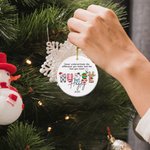 Personalizzato Infermiere Acrilico Vetro Ceramica Appeso Ornamento con Nome e Anno Decorazione Albero Regalo di Natale Apprezzamento per il Personale Medico