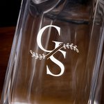 Personalised Engraved Initials Whiskey Decanter with Text and Date Birthday Anniversary Gift for Bartender Dad