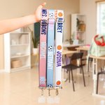 Gepersonaliseerd Multicolor Ball Hart Verstelbaar Crossbody Mobiele Telefoon Riem met 1-6 Namen Reizen Essentieel Verjaardag Moederdag Cadeau voor Haar