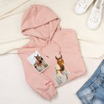 Personalised Embroidered Photo Design Multicolour T-shirt Sweatshirt Hoodie with Name Birthday Anniversary Gift for Horseback Riding Enthusiast