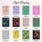 Personalised Birth Flower Soft Throw Blanket with Name Home Decor Birthday Anniversary Gift for Women