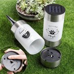 Personalized Rainbow Cat Dog Paw Print Solar Garden Light with Name Text and Date Memorial Sympathy Gift for Pet Owners Lovers