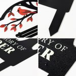 Personalized Cardinal Bird Theme Garden Stake with Text Name and Year Garden Decoration Memorial  Gift for Loss of Family Friends