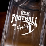 Personalisierte Vintage Football Thema Whiskey Dekanter mit eingraviertem Namen Bar Zubehör Jahrestag Geburtstag Geschenk für Whiskey Liquor Liebhaber