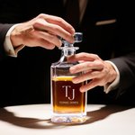 Personalised Engraved Initials Whiskey Decanter with Text and Date Birthday Anniversary Gift for Bartender Dad
