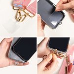 Gepersonaliseerd Multicolor Ball Hart Verstelbaar Crossbody Mobiele Telefoon Riem met 1-6 Namen Reizen Essentieel Verjaardag Moederdag Cadeau voor Haar