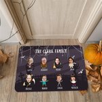 Personligt Halloween-tema 1-10 ansiktsfoton Dörrmatta med namn och text Heminredning Happy Halloween Present till familj och vän