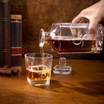 Personalised Engraved Initials Whiskey Decanter with Text and Date Birthday Anniversary Gift for Bartender Dad