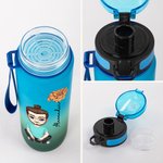 Gepersonaliseerde Cartoon Figuren Geboortebloem 946 ml Motiverende Sport Waterfles met Tijdsmarkering Naam Verjaardagscadeau voor Familie