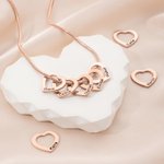A Wearable Tribute to Your Whole Family - Personalized 1-12 Engraved Names Heart Outline Pendant Necklace