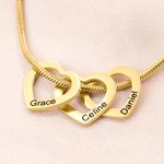 A Wearable Tribute to Your Whole Family - Personalized 1-12 Engraved Names Heart Outline Pendant Necklace