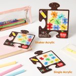 Magnete personalizzato per il frigorifero con puzzle di mele a forma di matita Compleanno Apprezzamento Regalo di ritorno a scuola per gli insegnanti
