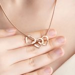Custom Pendant Family Necklace Delicate Heart Outline Engraved Name Jewelry Birthday Anniversary Gift for Mum Grandma