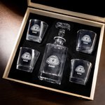 Personalisierte Feuerwehrmann Thema Whiskey Dekanter mit eingraviertem Namen Geburtstag Jahrestag Geschenk für Feuerwehrmann Männer