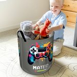 Personalisierte Tinte Splash Game Controller wasserdicht großen Wäschekorb mit Namen und Griff Geburtstag Housewarming Geschenk für Game Lover Freunde