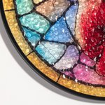 Personalisierter Sonnenfänger im Buntglas-Stil | mit Familienfoto und Text | Fensterdeko | Geburtstag Geschenk für Mama Oma