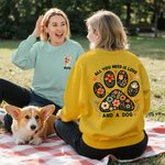 Personnalisé 1-3 Mignon 3D Cartoon Dogs T-shirt Sweatshirt avec Nom Anniversaire Adoption Cadeau pour Femmes Amoureux des Chiens