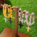 Personalized Baseball Softball Cross Beaded Necklace with Number Team Spirit Wear Game Day Birthday Gift for Kids Sports Fan