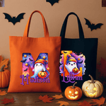 Personalisierte Halloween Geist Brief Canvas Tasche mit Namen Halloween Party Geschenk für Kinder