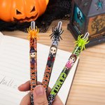 Spersonalizowane pióro kulkowe w kształcie dyni z imieniem i nazwiskiem na Halloween dla dzieci