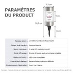 Lampe solaire personnalisée avec nom date texte et silhouette de personne - Décoration de jardin - Cadeau commémoratif pour la famille
