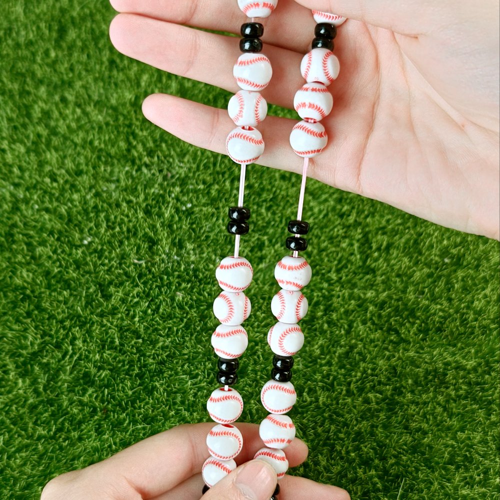 Personalized Baseball Softball Cross Beaded Necklace with Number Team Spirit Wear Game Day Birthday Gift for Kids Sports Fan 6