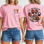 Personnalisé 1-3 Mignon 3D Cartoon Dogs T-shirt Sweatshirt avec Nom Anniversaire Adoption Cadeau pour Femmes Amoureux des Chiens