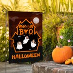 Personlig tecknad spökslott trädgårdsflagga med 1-6 ansiktsfoton Yard trädgårdsdekor Spöklik säsong Halloween present till familjen