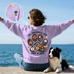 Personnalisé 1-3 Mignon 3D Cartoon Dogs T-shirt Sweatshirt avec Nom Anniversaire Adoption Cadeau pour Femmes Amoureux des Chiens