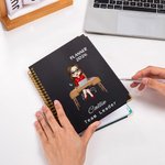 Cuaderno A5 con páginas de planificación semanal Personalizado Personaje de dibujos animados 2026 Planificador Nombre y título Cumpleaños Trabajo Aniversario Regalo para oficinistas