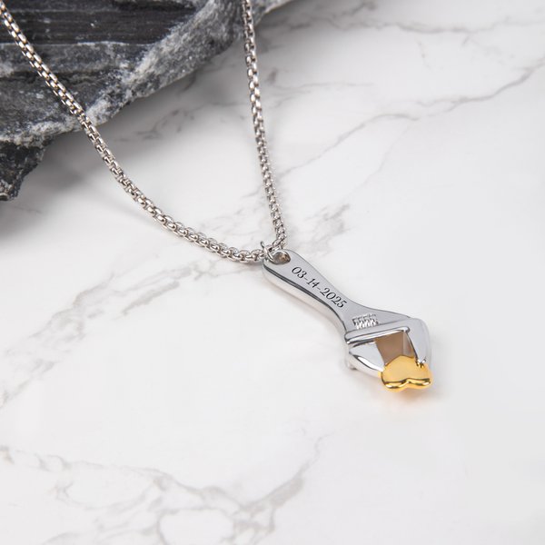Personalizado Corazón Llave Urna Colgante Collar con Texto Grabado Cremación Joyería Memorial Simpatía Regalo por la Pérdida de Seres Queridos