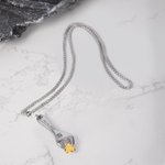 Personalizado Corazón Llave Urna Colgante Collar con Texto Grabado Cremación Joyería Memorial Simpatía Regalo por la Pérdida de Seres Queridos