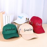 Gepersonaliseerde geborduurde 1-4 Geboorte Bloemen Tuin Baseball Cap met Naam en Tekst Dagelijks Accessoire Verjaardag Moederdag Cadeau voor Familie Vrouwen