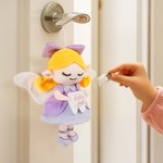 Personalised Cute Tooth Fairy Plush Doll Hanging Pillow with Name and Pocket Glass Bottle Bedroom Decoration Tooth Loss Souvenir Gift for Kids