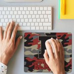 Tappetino per mouse personalizzato a strisce mimetiche con iniziali del numero e nome Regalo per giovani per uso quotidiano