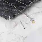 Personalizado Corazón Llave Urna Colgante Collar con Texto Grabado Cremación Joyería Memorial Simpatía Regalo por la Pérdida de Seres Queridos