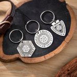 Personalized Nordic Viking Dog Tag with Name and Text Pet Supplies Daily Use Pet Party Birthday Gift for Pet Owners Nordic Culture Lovers