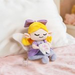 Personalised Cute Tooth Fairy Plush Doll Hanging Pillow with Name and Pocket Glass Bottle Bedroom Decoration Tooth Loss Souvenir Gift for Kids