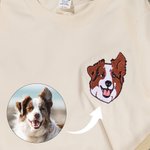 Personlig brodert tegneseriehund katt avatar foto T-skjorte genser hettegenser med navn minnesmerke sympati tap av kjæledyr gave til kjæledyrelsker